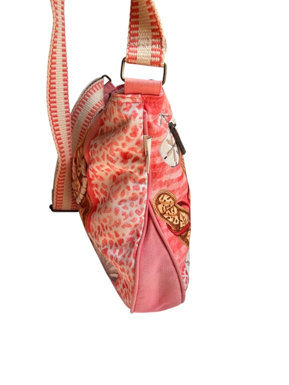 Paul Brent Sun 'N' Sand Canvas Embroidered Sandals Crossbody Bag - Picture 5 of 13